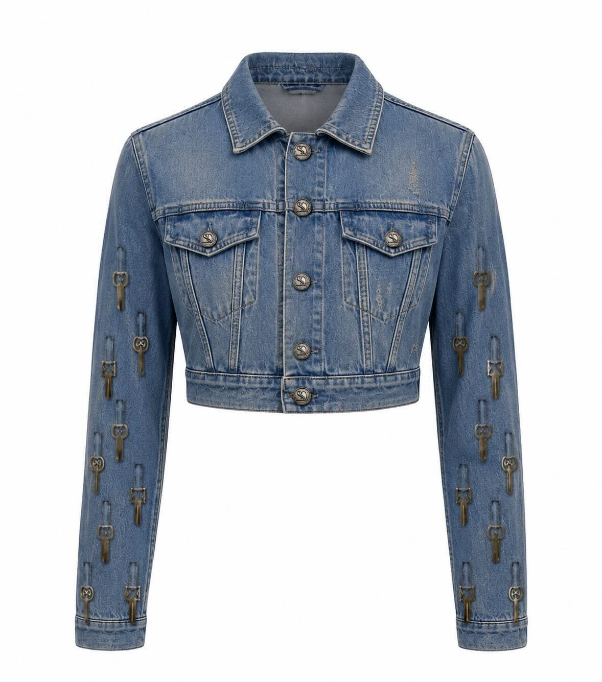 SLAVE DENIM™ WOMEN'S CROPPED KEY JACKET Main image