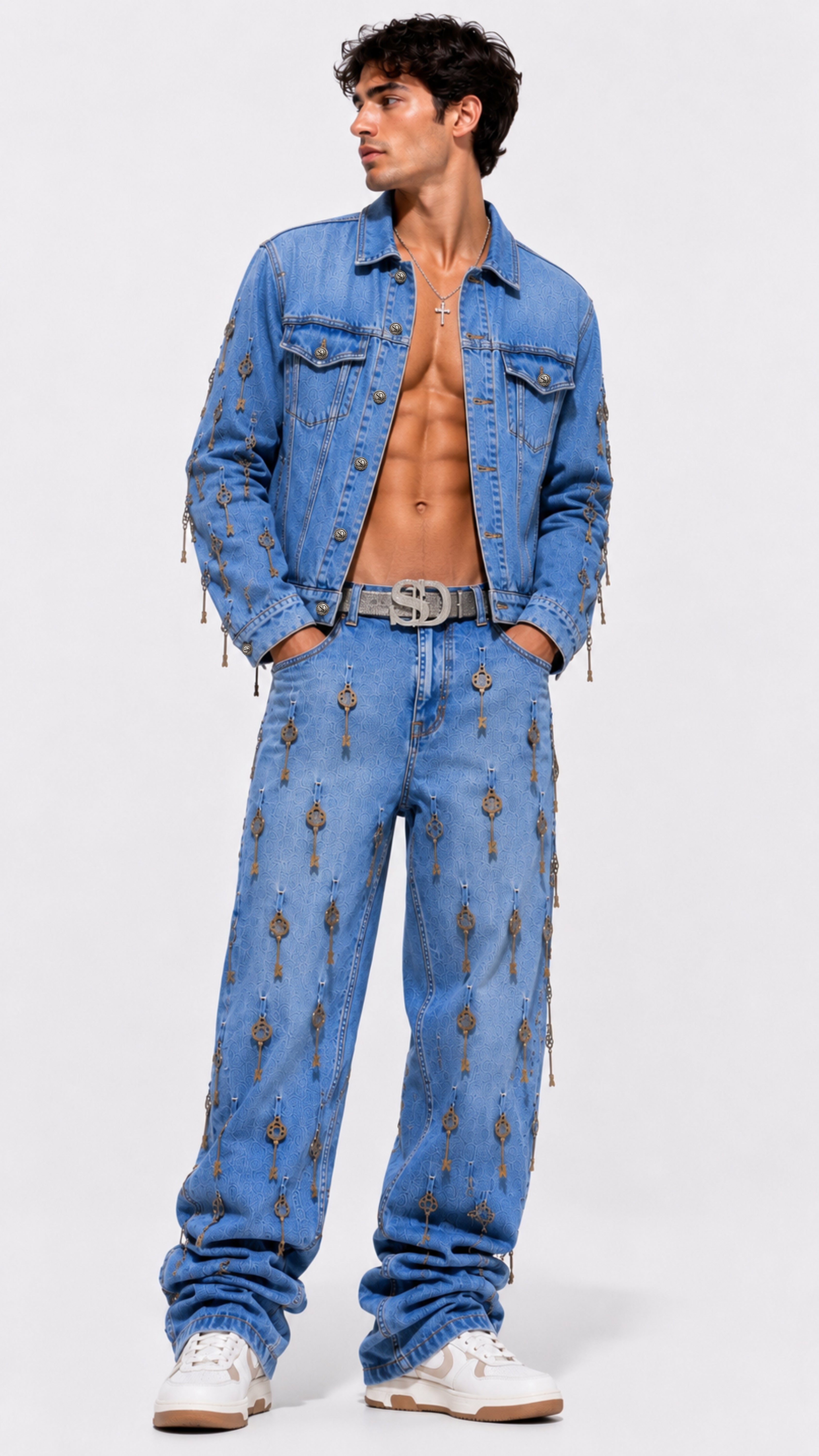 UNISEX SLAVE DENIM™ KEY DENIM JACKET