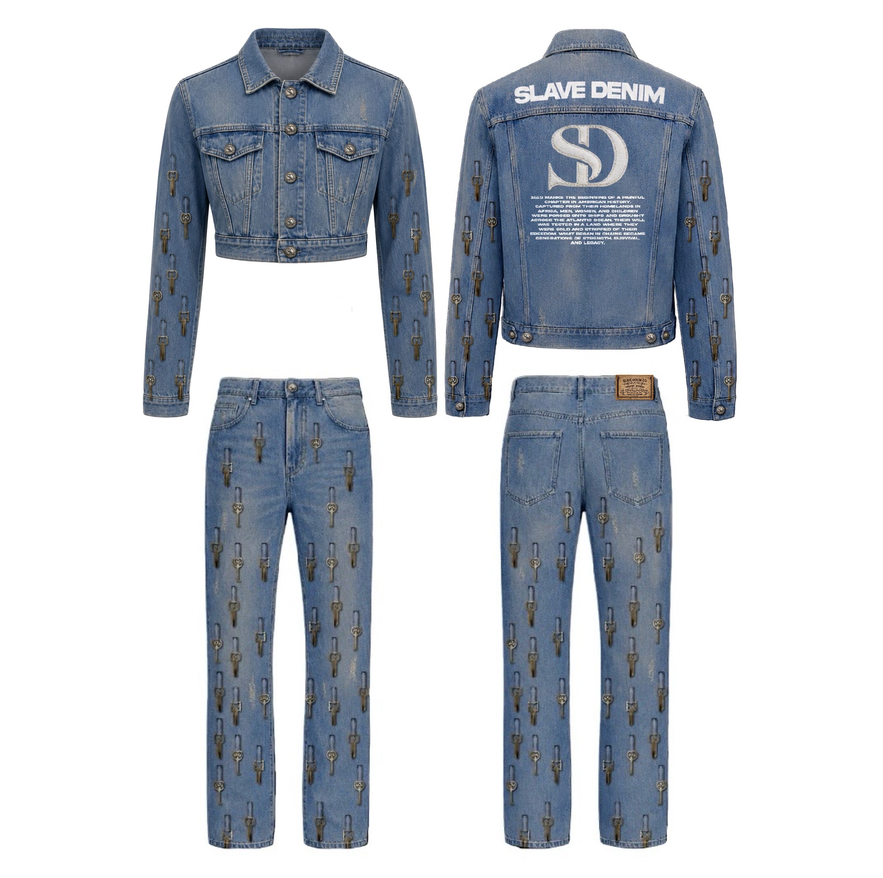 UNISEX SLAVE DENIM KEY DENIM SET Main image
